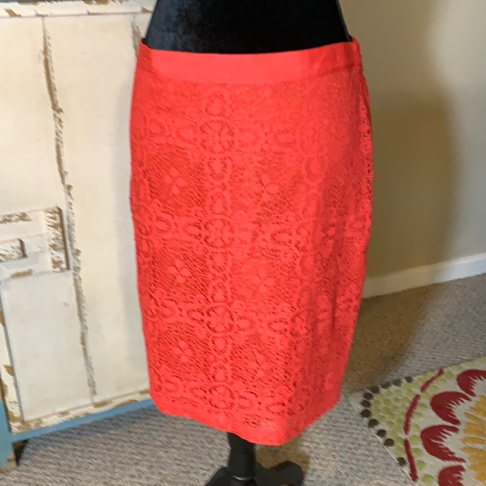 The Limited NWT Red Lace Skirt